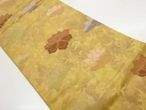 花唐草模様織出し開き名古屋帯（額縁仕立て）